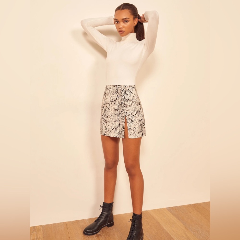 Reformation Margot Skirt (Rattlesnake Snake Print) 6